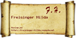 Freisinger Hilda névjegykártya